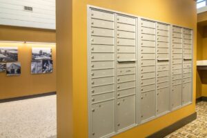 55 and older active adult community mailroom