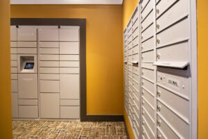 55 and older active adult community mailroom