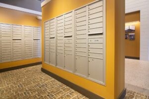55 and older active adult community mailroom